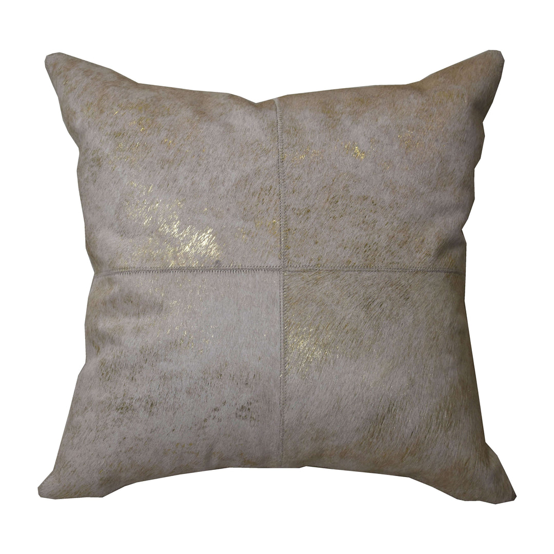 20x20" Leather,  Square Patch Decorative Pillow