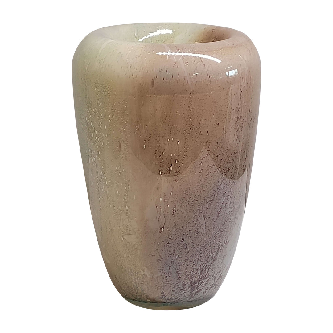 Glass, 13" 2-tone Vase, Nude