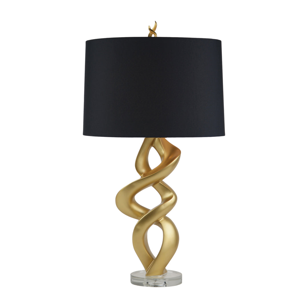 Resin 30" Swirl Table Lamp, Gold