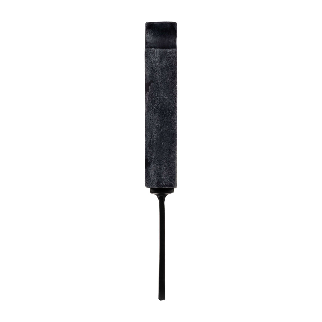 Metal/marble,13",bitten Popsicle Deco,black