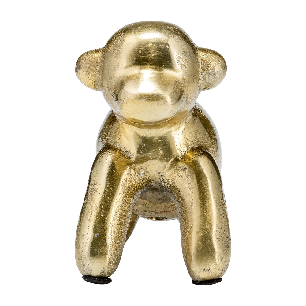 5"l Metal Balloon Monkey, Gold