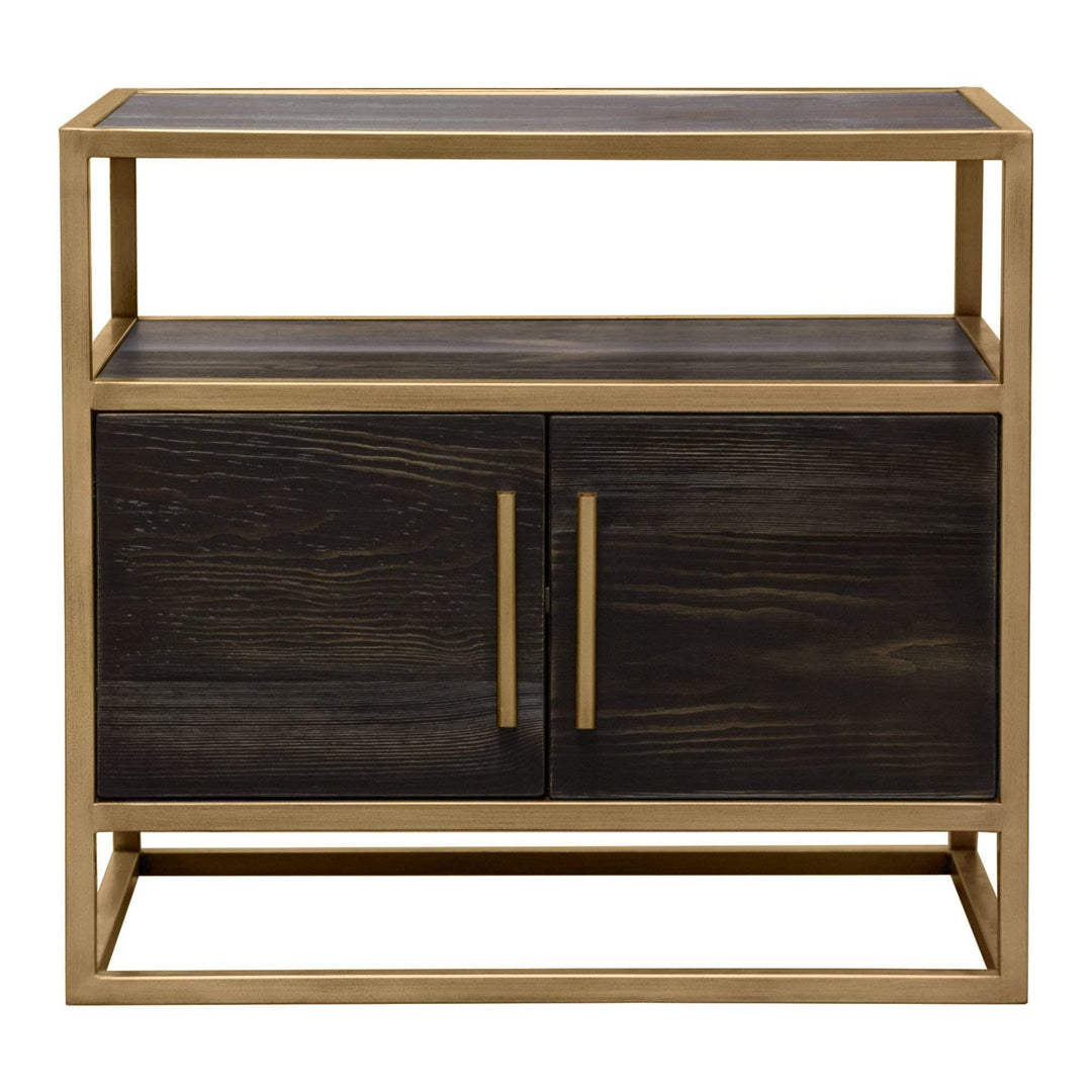 Empire End Table Dark Brown/Gold