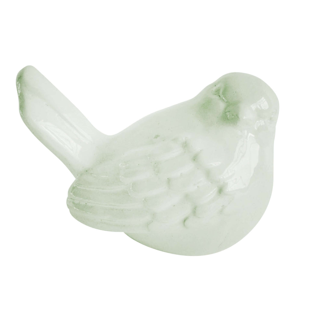 Ceramic 10" Bird Figurine, Green