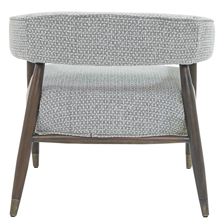 Wood, Eclectic Accent Chair, Gray
