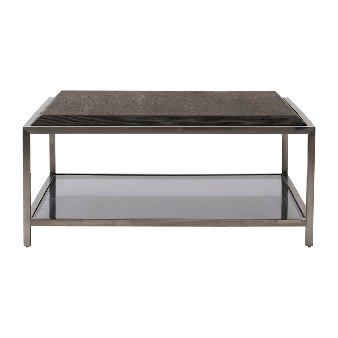 Wood/stainless Steel Coffe Table, Brown