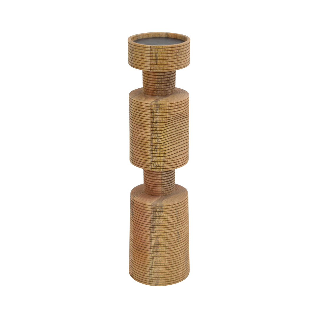 Wood, 14" Nomad Pillar Candleholder, Natural