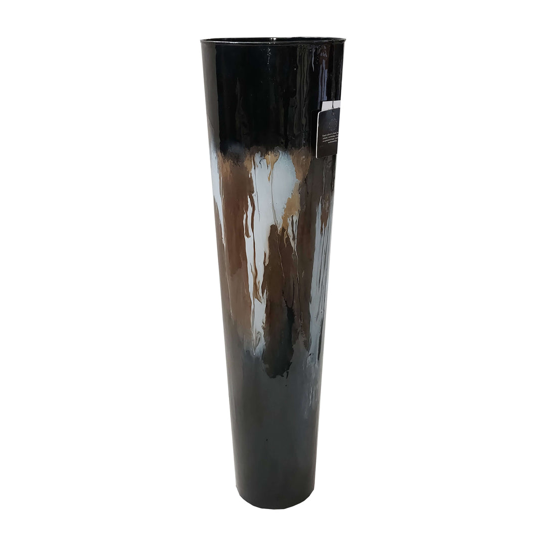 Iron,29"h, Tall Cup Stain Vase,black