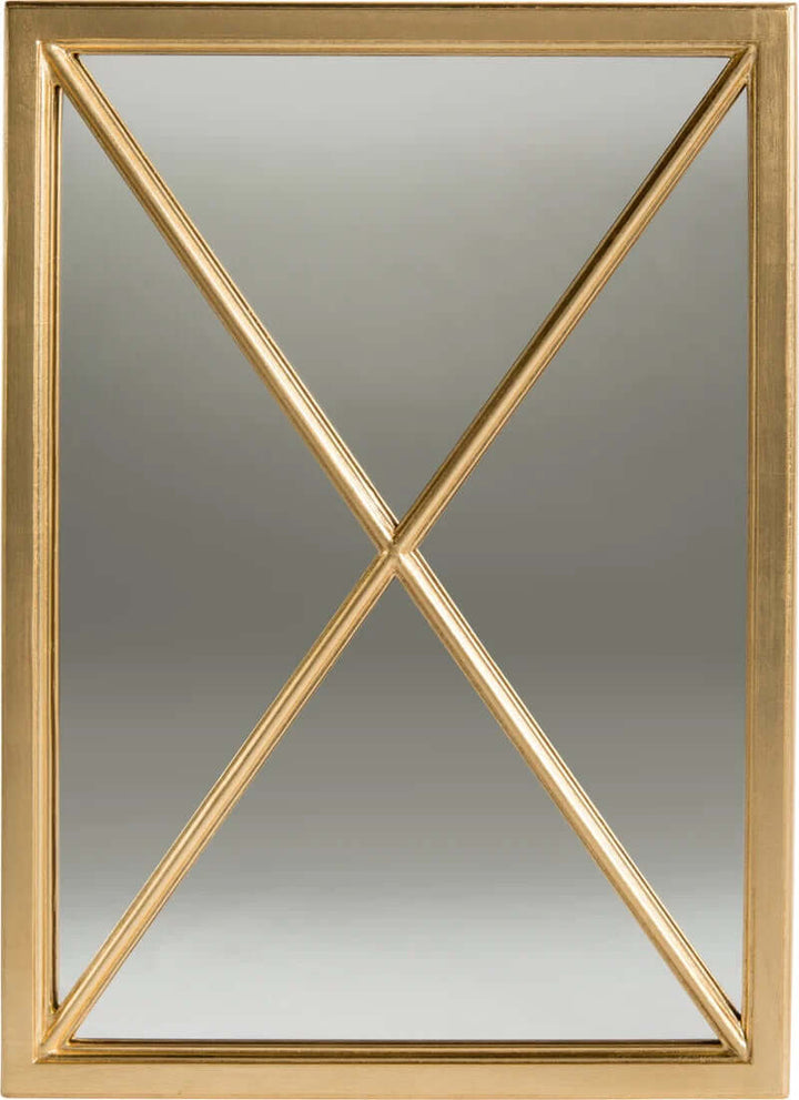 Gold Leaf Cross Wall Mirror