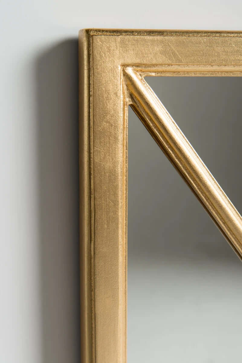 Gold Leaf Cross Wall Mirror