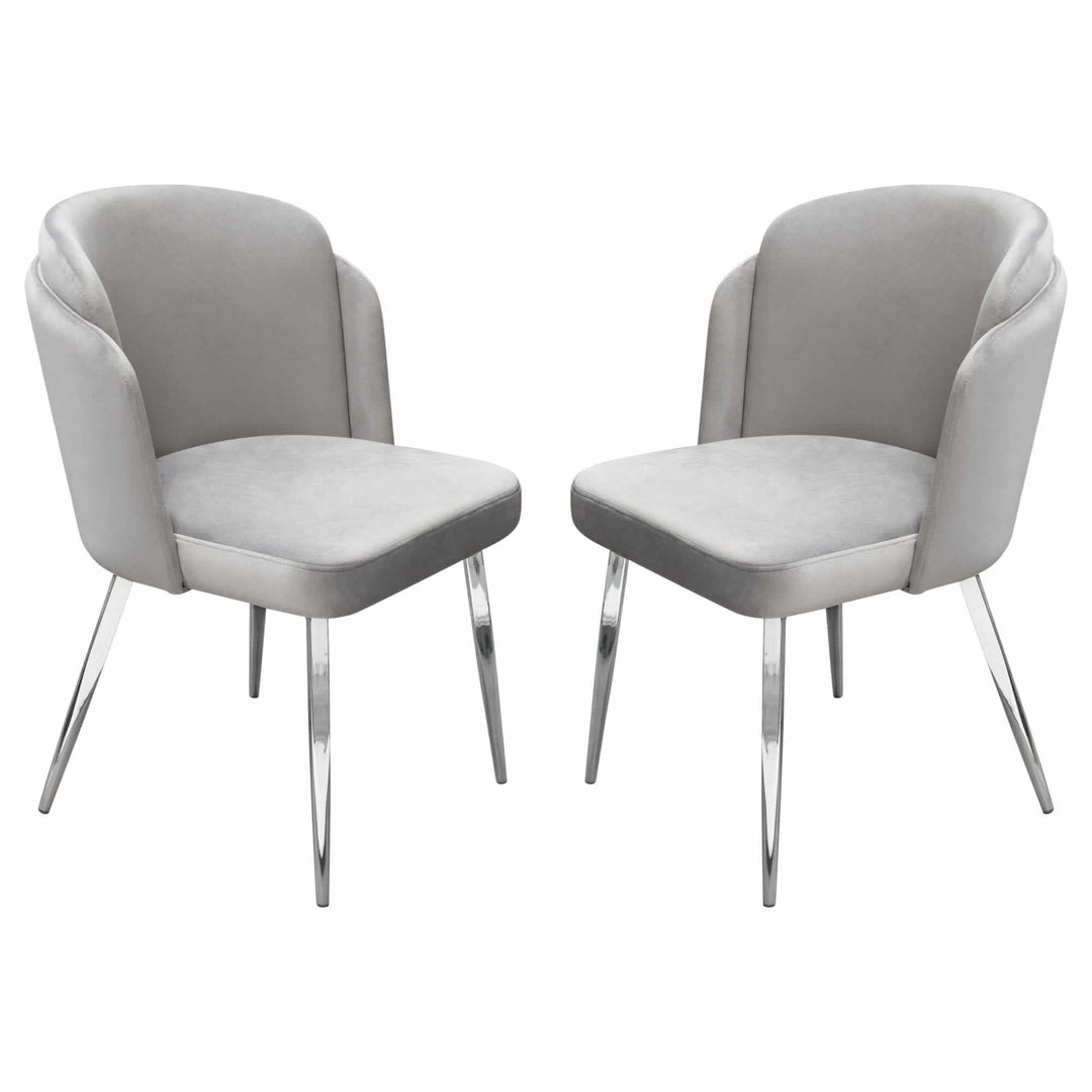 Grace Dining Chairs Set of (2) Grey Grey / 23x25x33