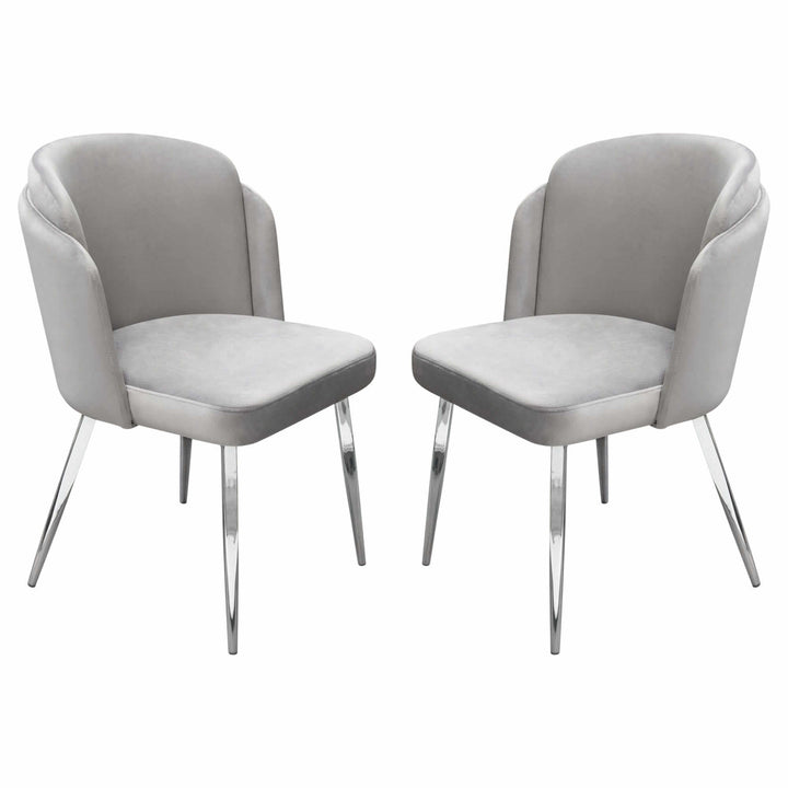 Grace Dining Chairs Set of (2) Grey Grey / 23x25x33