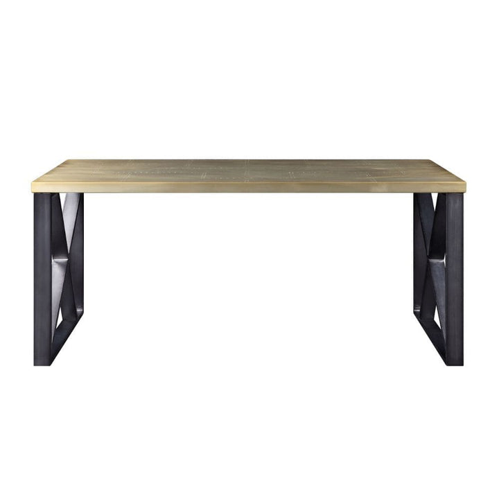Jennavieve Desk 70"L X 34"W X 31"H / Gold Aluminum