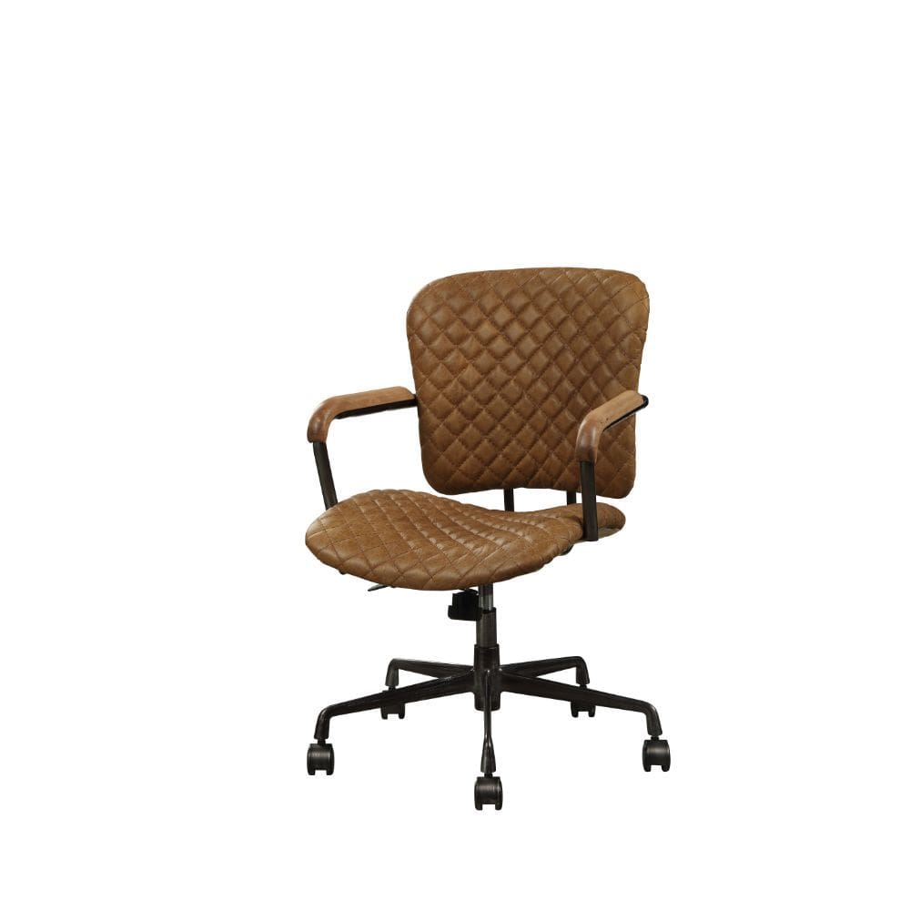 Josi Executive Office Chair 24"L X 24"W X 33~36"H / Coffee Top Grain Leather