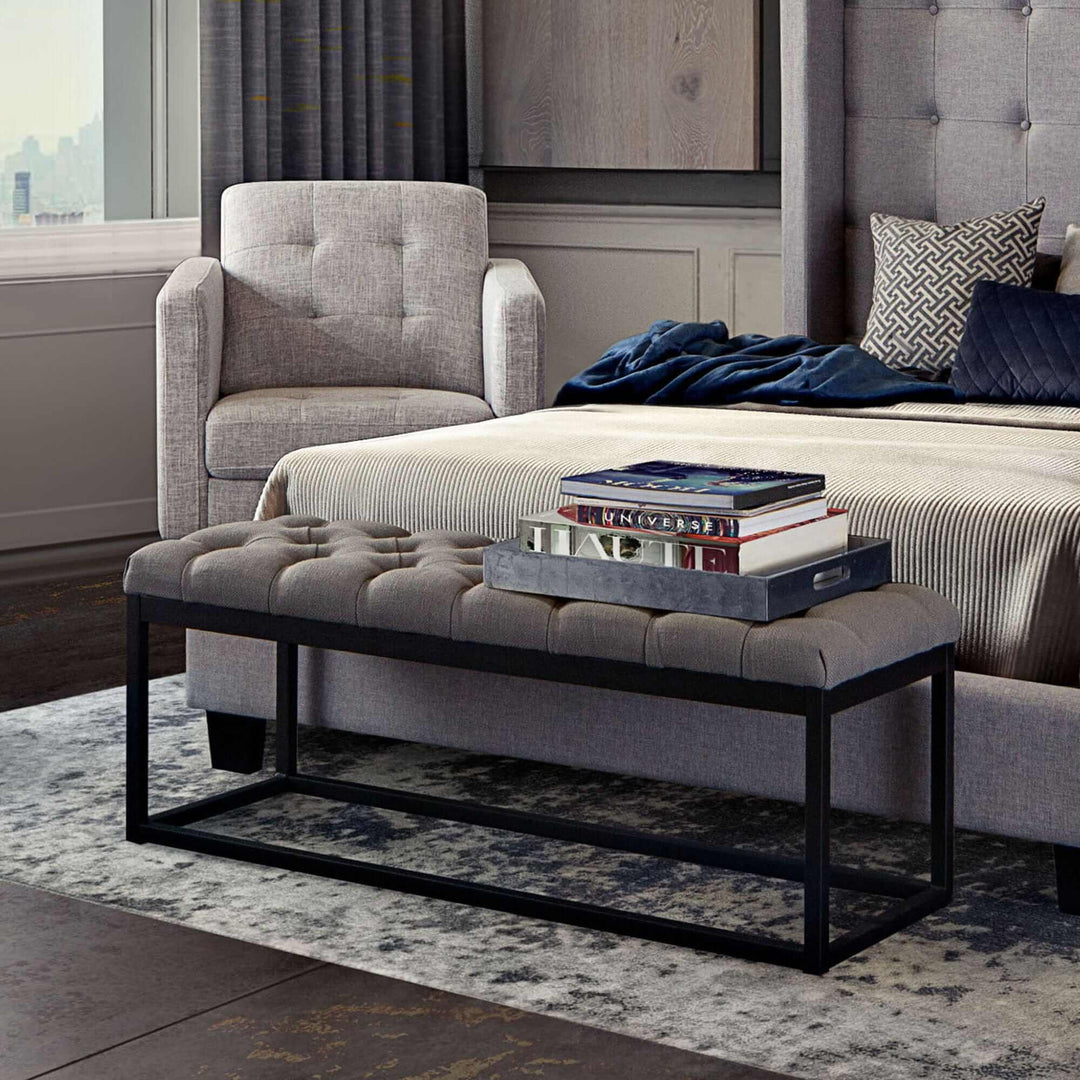 Mateo Small Tufted Bench