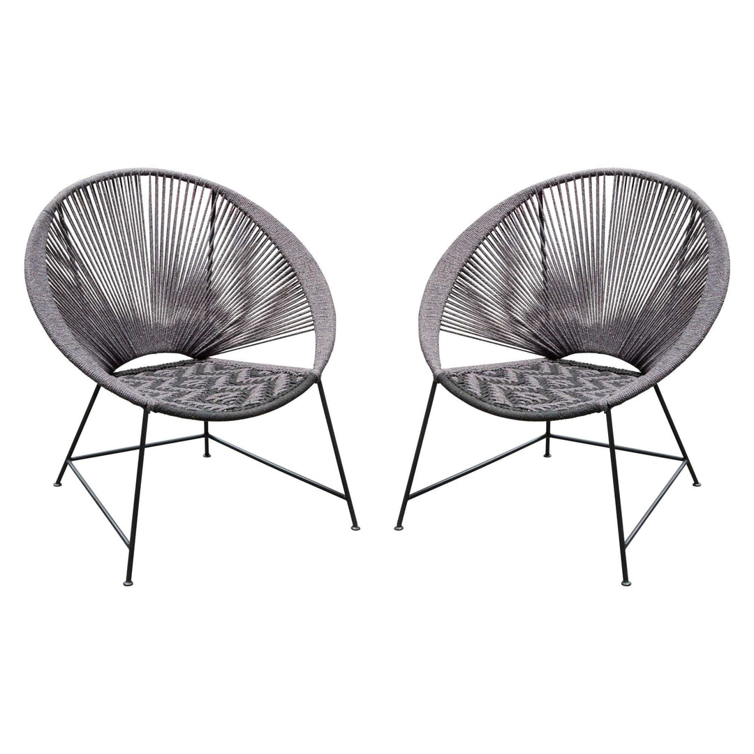 Pablo 2-Pack Accent Chairs 30x24x32.50 / Black/Grey