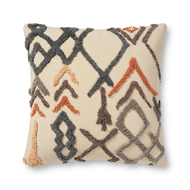 Pll0047 Pillow 22" x 22" / Poly-Filled / Ivory / Multi
