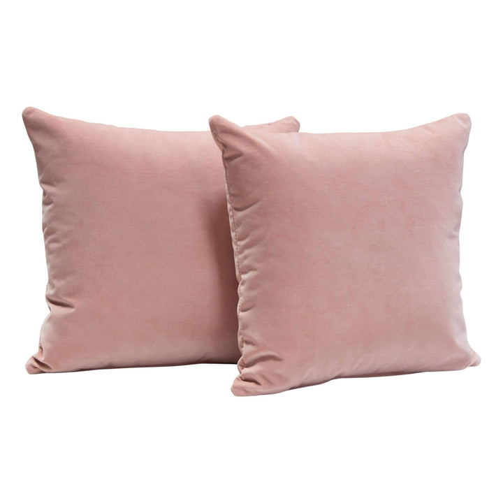 Set of (2) 16" Square Accent Pillows 16x16 / Blush Pink