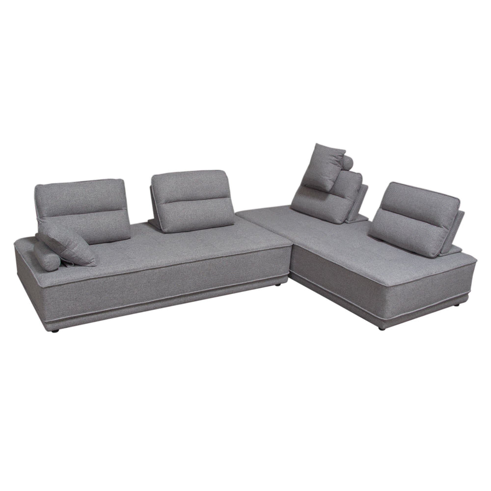 Slate 2PC Lounge Seating Platforms 124x83x41 / Grey