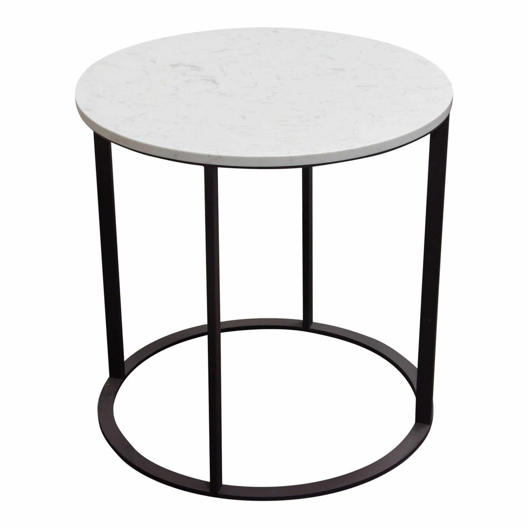 Surface Round End Table 25.250x25.50x25.75 / White