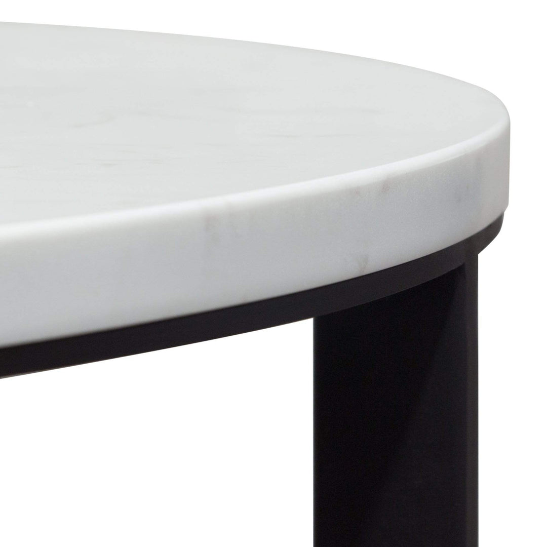 Surface Round End Table 25.250x25.50x25.75 / White