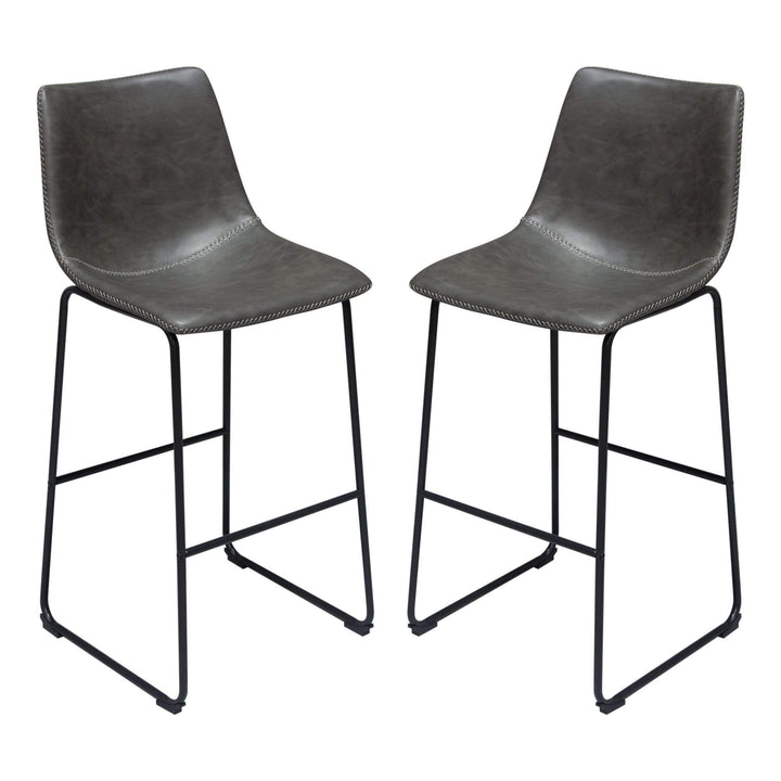 Theo Bar Height Chairs Set Of (2) Grey