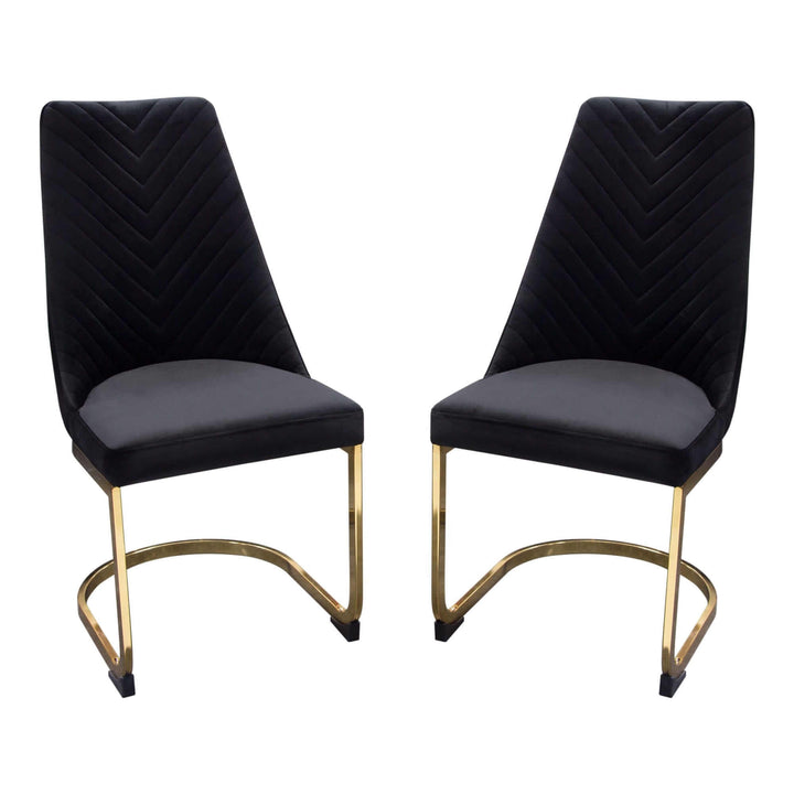 Vogue Set of (2) Dining Chairs 19x25x40 / Black
